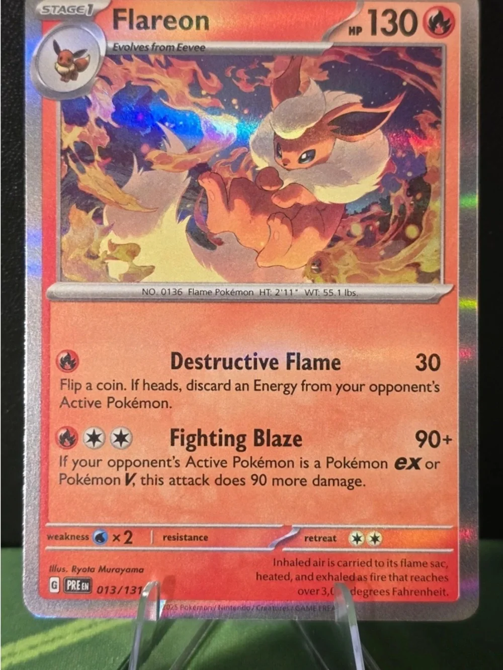 Pokémon Prismatic Evolutions Reverse Holo Eevee 074 + 8 Holo Eeveelutions Set NM